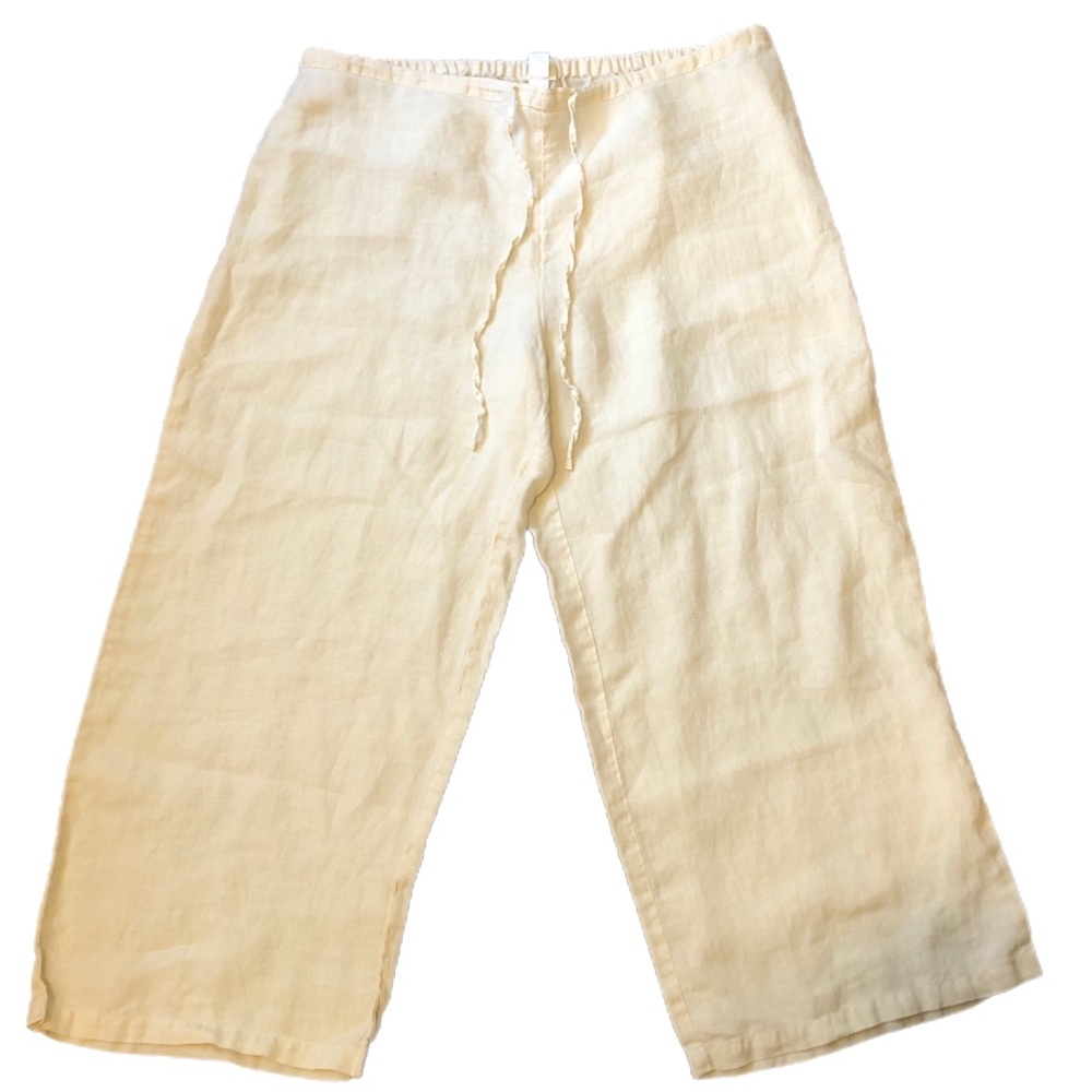 Kiko Off White Linen Pants Size M